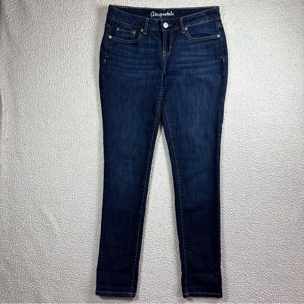 Aeropostale Bayla Curvy‎ Skinny Women's Size 4 Reg/Normal Dark Wash Blue Jeans